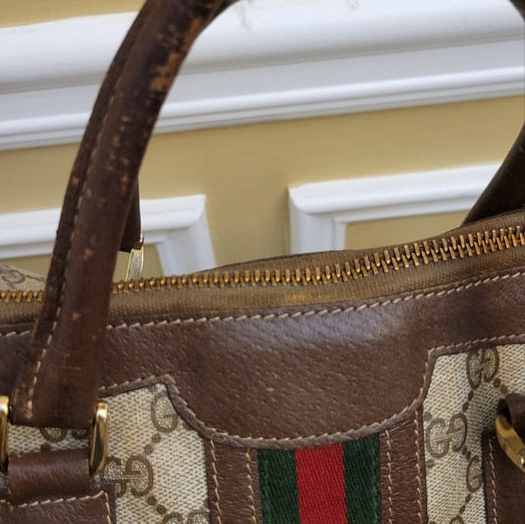 Gucci Tan Supreme Coated Canvas Ophidia Boston Handbag - Picture 16 of 16